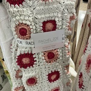 NWT Rachel Zoe Handmade Decorative Valentines Blanket 50×60